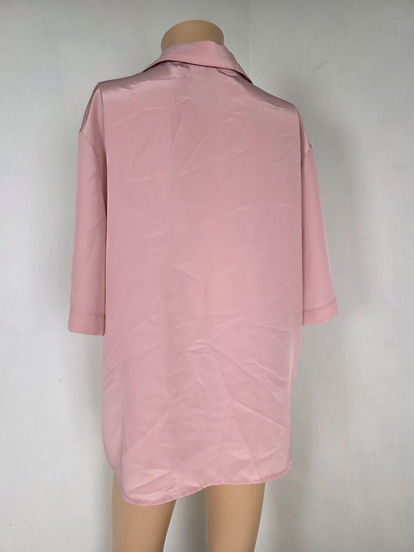 🍒Vintage 90's Frans merk🍒 satijn roze poeder nathalie andersen maat 42/44 hemd – photo 4